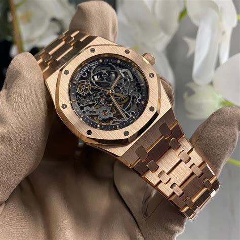 audemars piguet royal oak 39mm rosegold skeleton|audemars piguet skeleton price.